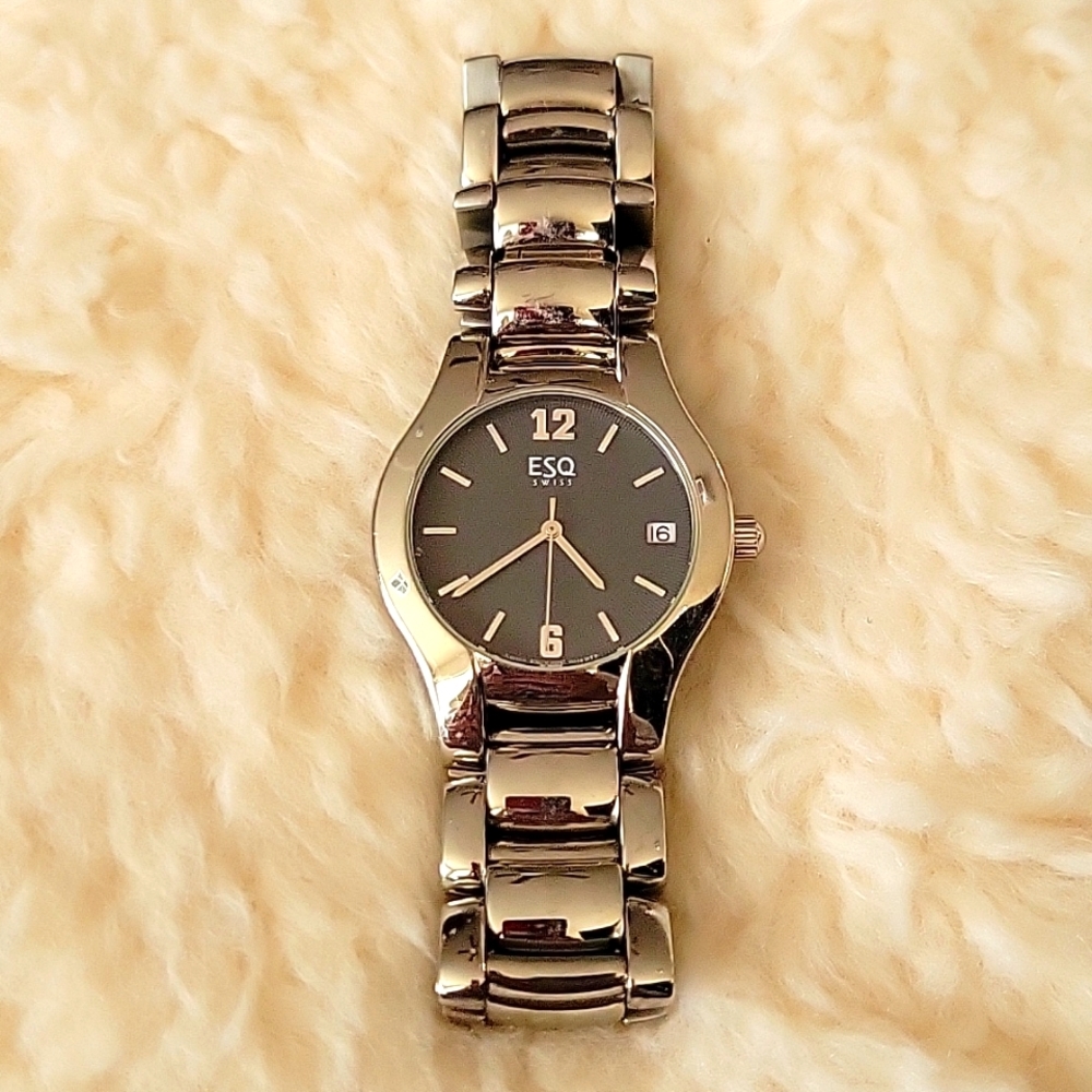 ESQ Swiss Quartz Stainless Steel Working UNISEX  WATCH